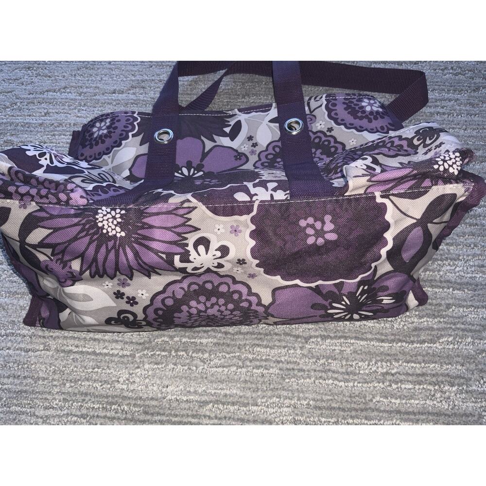 Thirty One Organizing Utility tote 31 Bag Plum Awesome Blossom - Picture 11 of 16